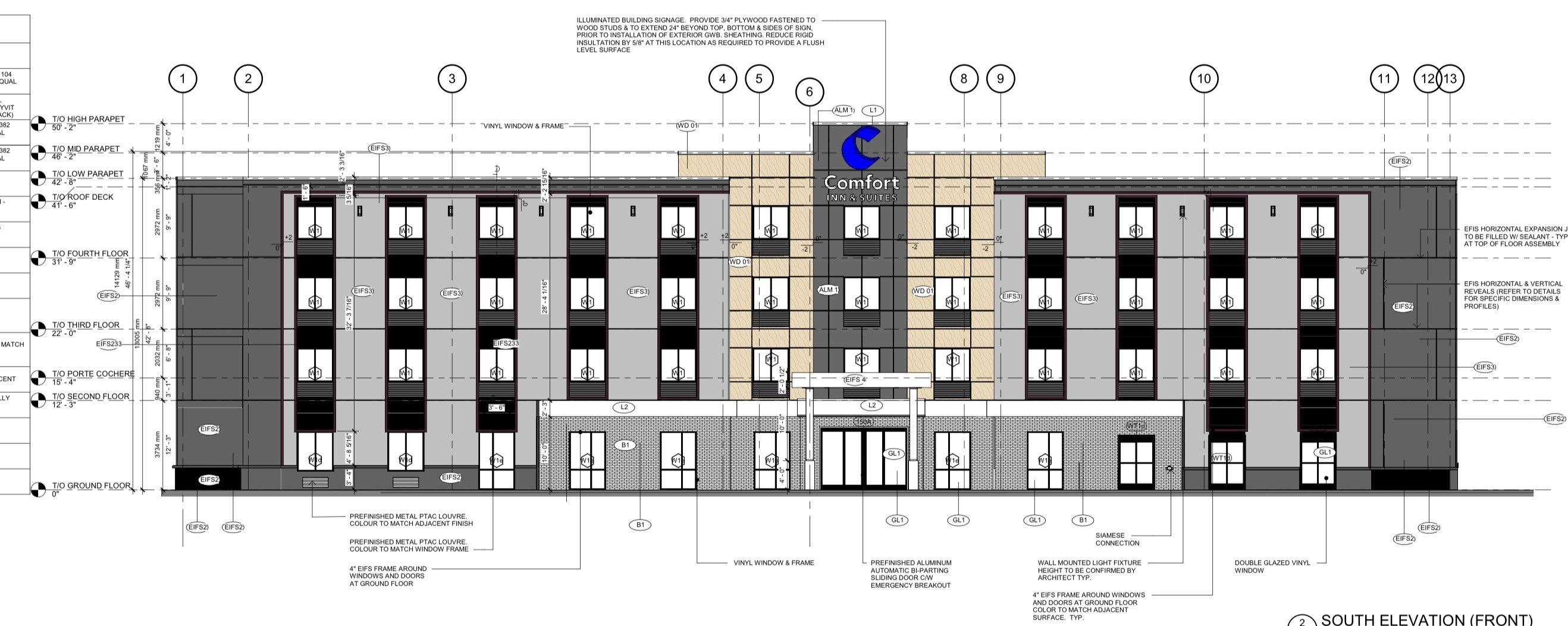 Hotel elevation drawing